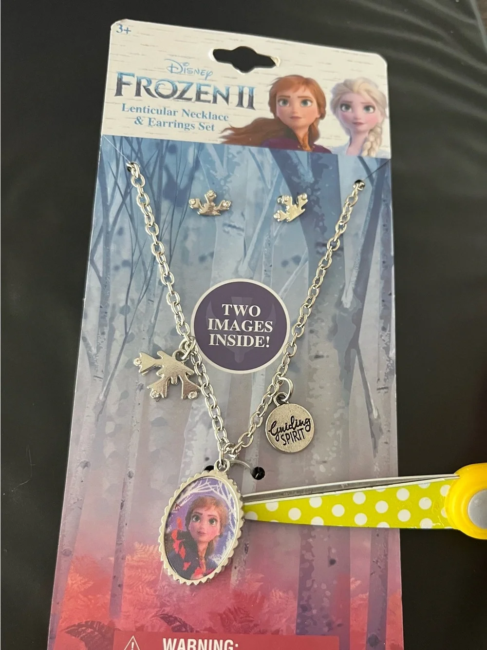 Disney Frozen II Silver 'Guiding Spirit' Necklace & Earrings Set - Elsa& Anna
